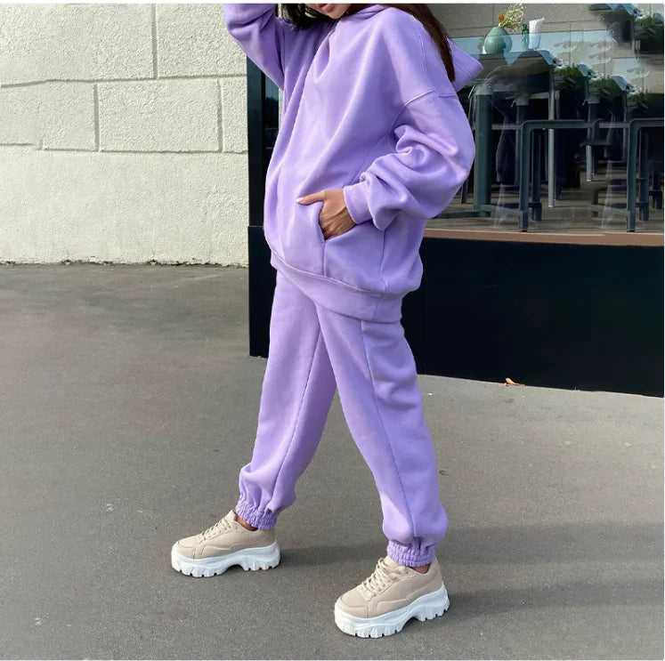 Sporty Plush Hoodie