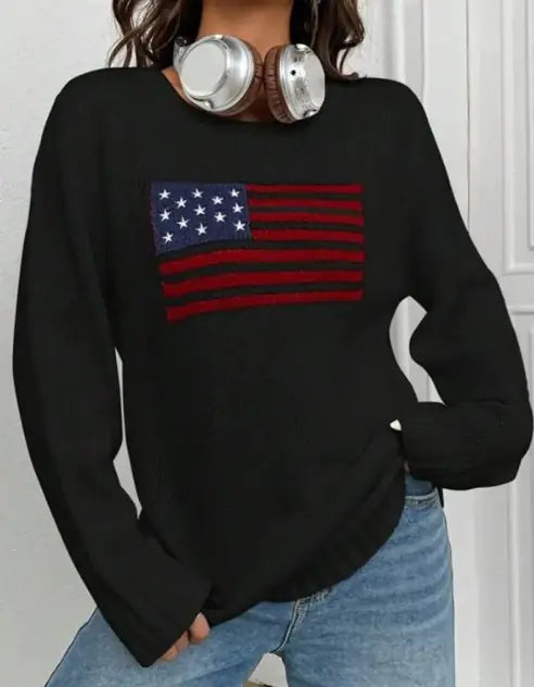 American Flag Sweater