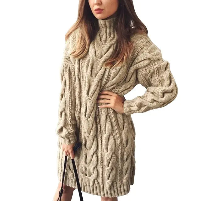 Twist Gebreide Sweater Jurk