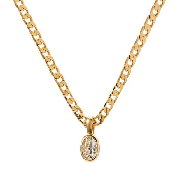 Tijdloze Crystal Drop Ketting