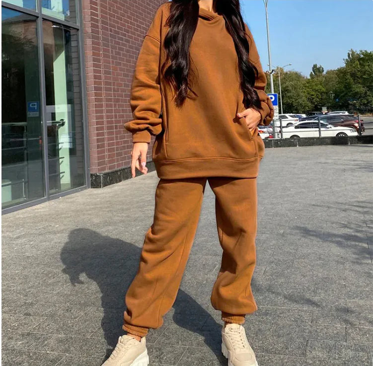 Sporty Plush Hoodie