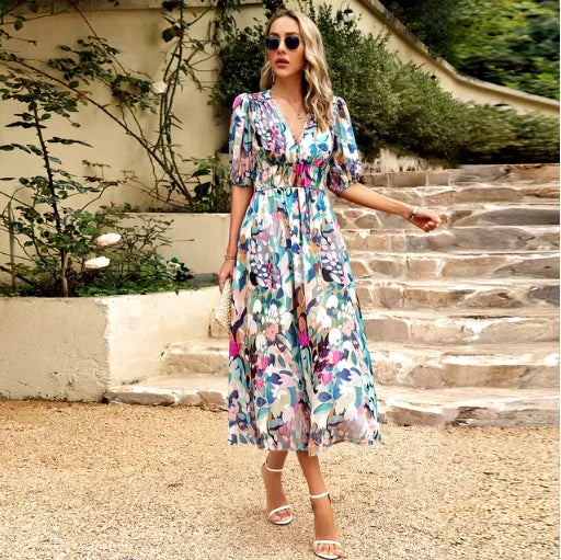 Trendy Zomerjurk met V-hals