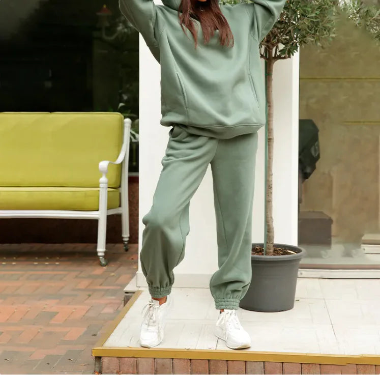 Sporty Plush Hoodie