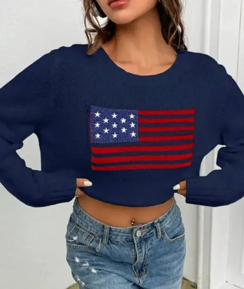 American Flag Sweater