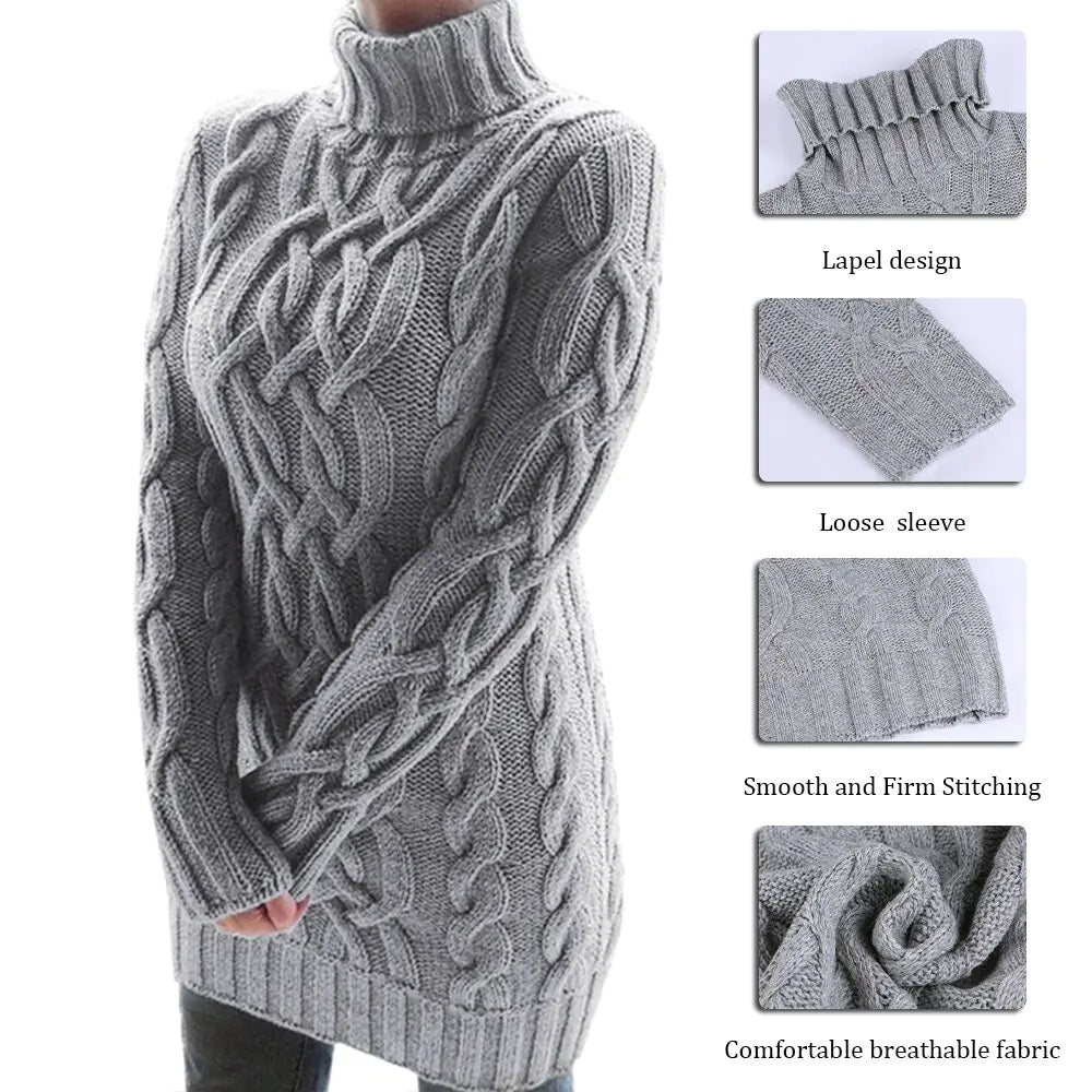 Twist Gebreide Sweater Jurk